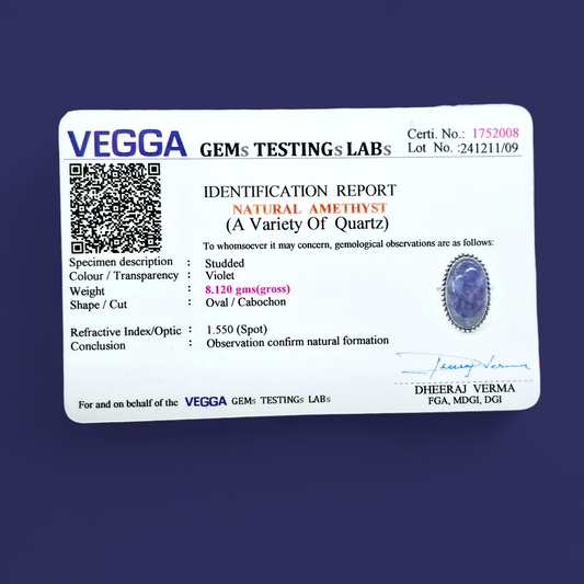 एमेथिस्ट स्टोन रिंग