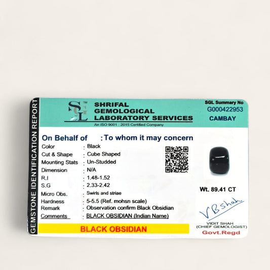 ब्लैक ऑब्सीडियन टंबल स्टोन