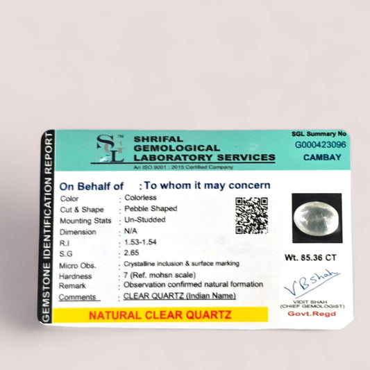 स्फटिक टंबल स्टोन