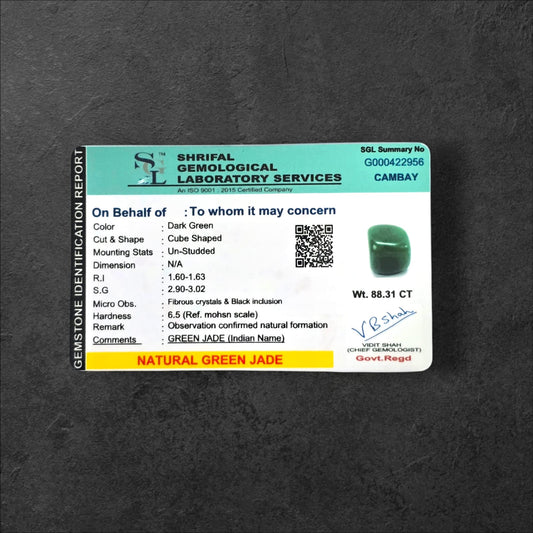ग्रीन जेड टंबल स्टोन