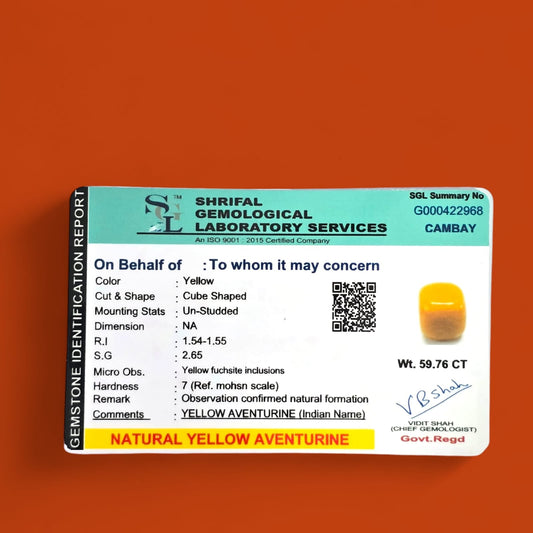 येलो एवेंट्यूरिन टंबल स्टोन